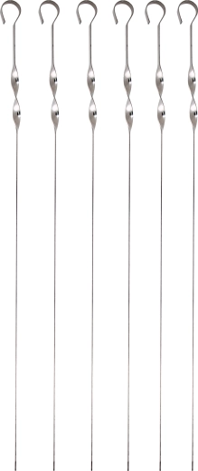 Nerđajuće čelične ražnjić igle TORO 45 cm, set 6 kom