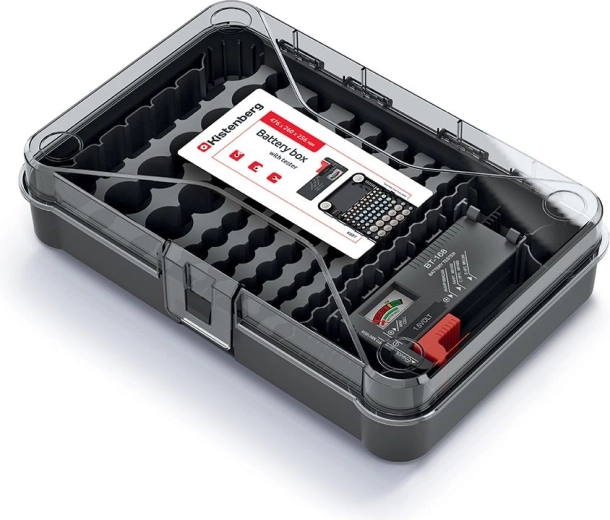 Organizator za baterije s ispitivačem, 29,5 × 19,5 × 7 cm