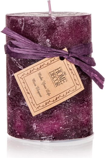 dekorativna valjkasta svijeća ljubičasta 6,8 × 9,5 cm