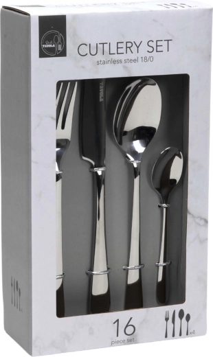 Set pribora za jelo 16 kom srebrna