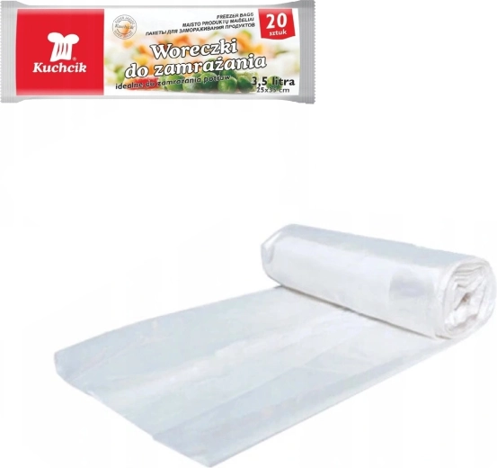 Vrećice za zamrzavanje hrane KUCHCIK 25 × 35 cm, 3,5 l, 20 kom