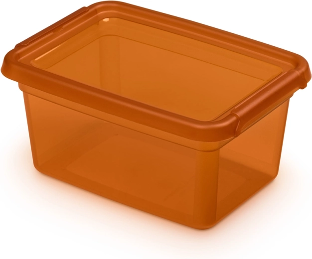 Basestore posuda za hranu s poklopcem i kopčama 1,5 l amber