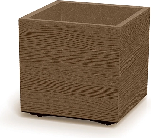 Sadilica Madera Square Eco Wood 38,5 cm – kvadratna plastična posuda za cvijeće s imitacijom drva