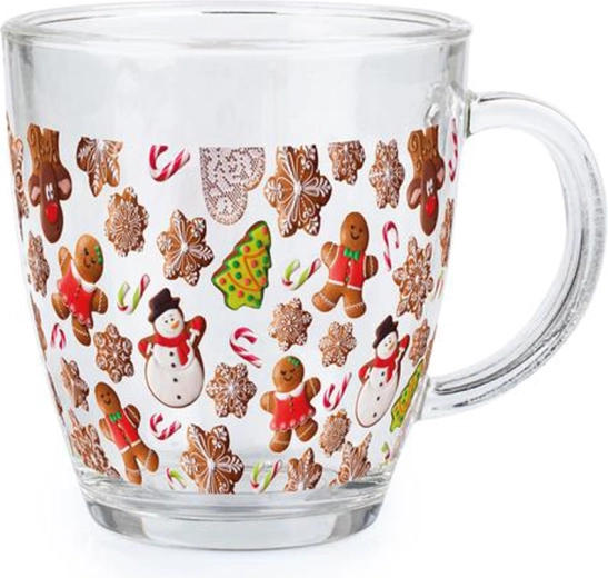 Staklena šalica Toro 350 ml s motivom medenjaka