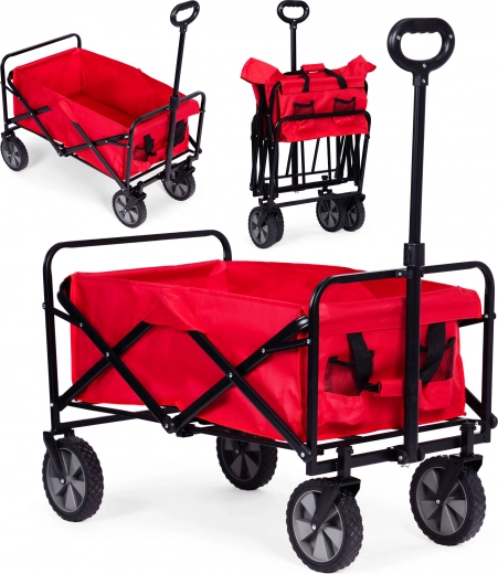 Sklopiva transportna kolica MultiGarden crvena 47x105 cm