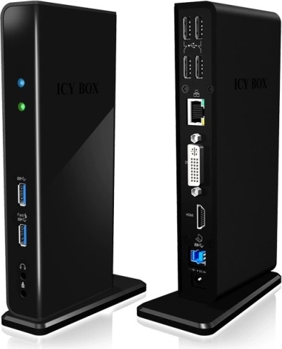 Stolna dokovna stanica ICY BOX s USB, HDMI, LAN, DVI-I i mikrofonskim ulazom