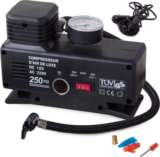Kompresorska pumpa za auto 230 V / 12 V 250 PSI s manometrom