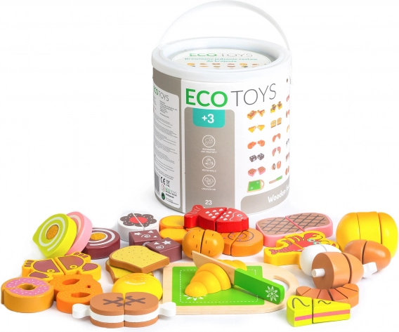 Drvene igračke za rezanje hrane za djecu ECOTOYS