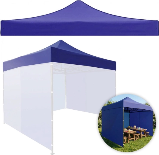 Krovna cerada 3 × 3 m za vrtni paviljon 420D PVC, plava, MultiGarden