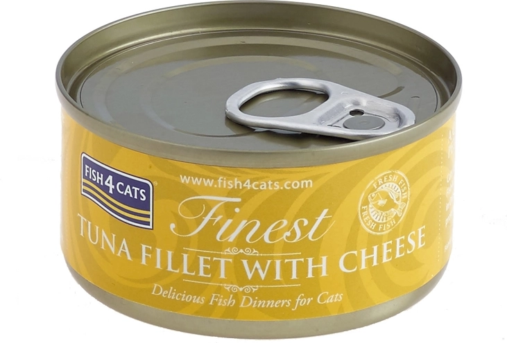 Konzerva za mačke s tunom i sirom 70 g FISH4CATS