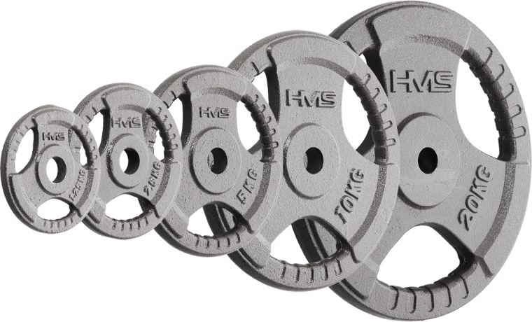 Lijevano željezni disk s hvataljkama HMS Hammertone 5 kg, 30 mm