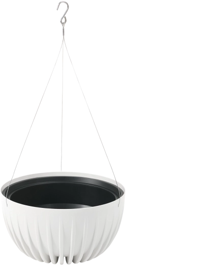 Viseća posuda za biljke MIRA ECO Recycled 24 cm – bijela