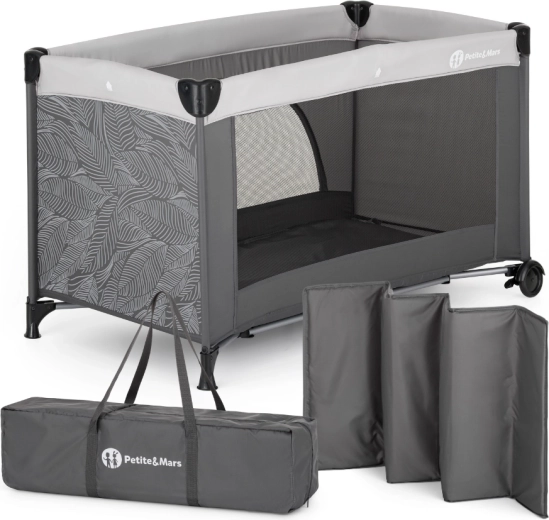 Petite&Mars putni krevetić Nyja urban jungle charcoal