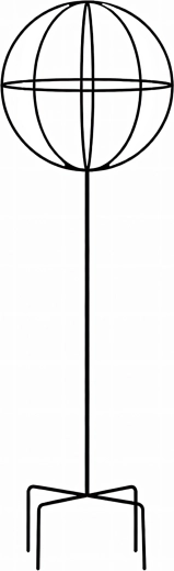 Metalna vrtna potpora za penjačice 50 × 10 cm – crna