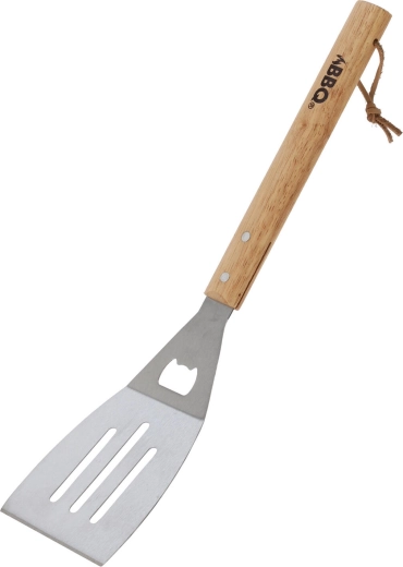 Roštiljna lopatica od nehrđajućeg čelika 46 cm s drvenom drškom