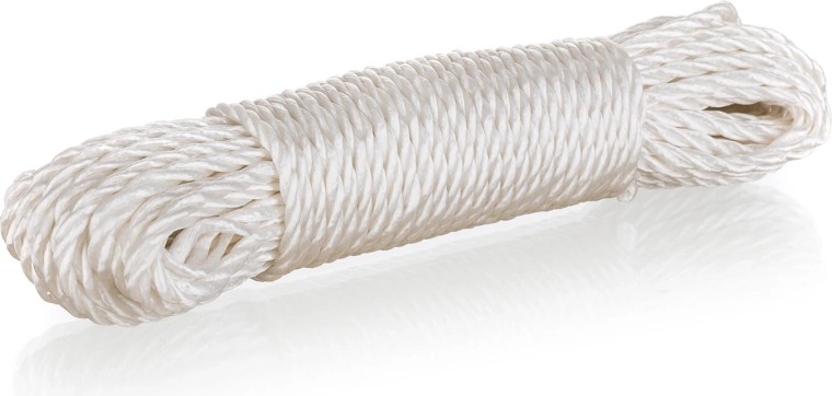 Bijelo polipropilensko uže za rublje 20 m