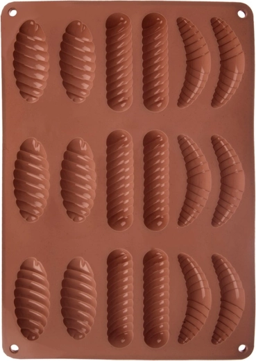 Silikonski kalup za kekse i praline, smeđi 33 × 24,5 × 1 cm