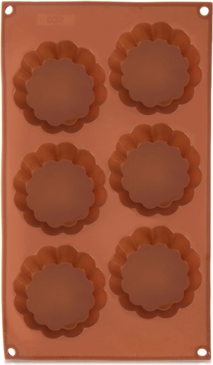 Silikonski kalup za pečenje cvjetovi, smeđi 30 × 17,5 × 3 cm