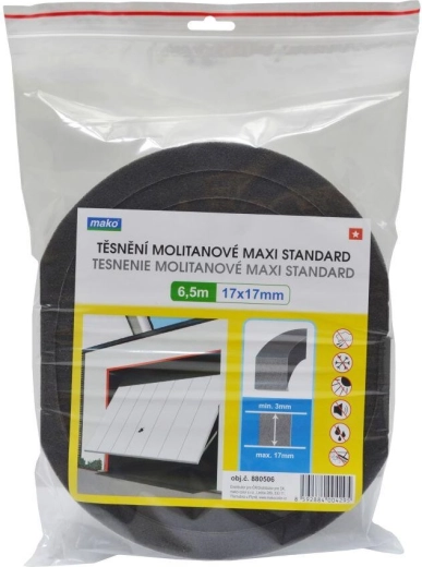 Brtva za prozore i vrata od pjene MAXI 17 × 17 mm, antracit, 6,5 m – MAKO