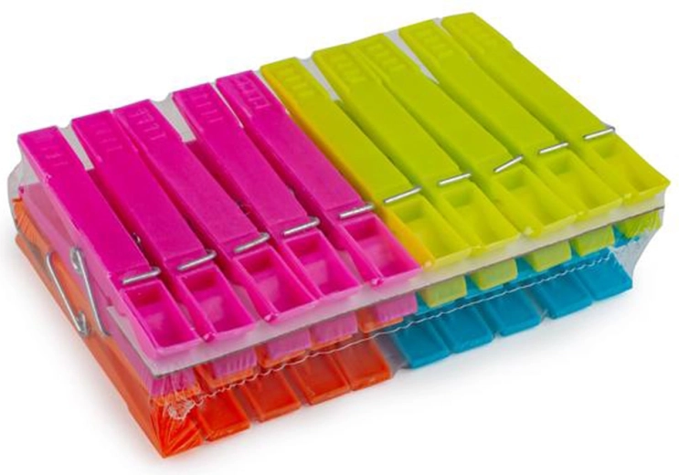 Plastične kvačice za rublje 20 kom, 4 boje