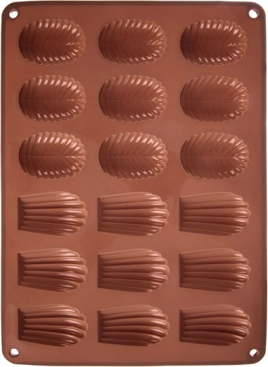 Silikonski kalup za kekse i praline 34 × 25 × 1 cm, smeđa