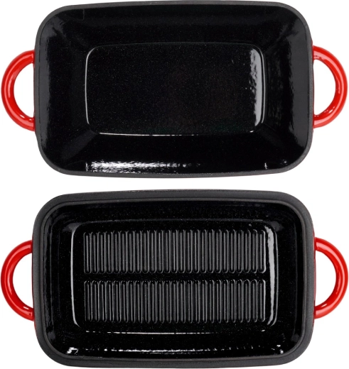 Dva posuđa u jednom: posuda za pečenje + gril poklopac