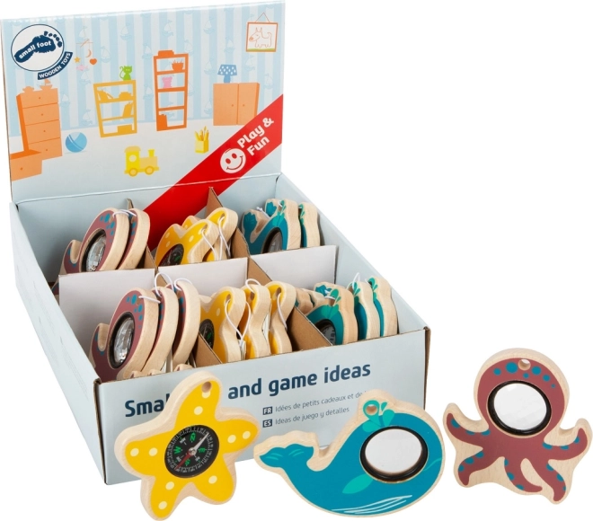Small Foot drvena senzorna igračka ocean – kit i hobotnica