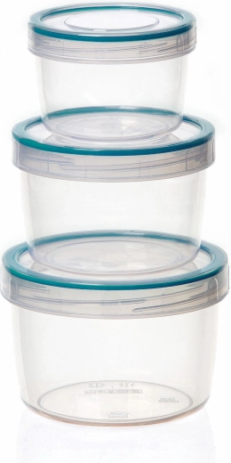 Set okruglih posuda za hranu s brtvom, 3 kom