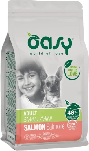 Oasy granule za odrasle pse malih i mini pasmina – losos 2,5 kg
