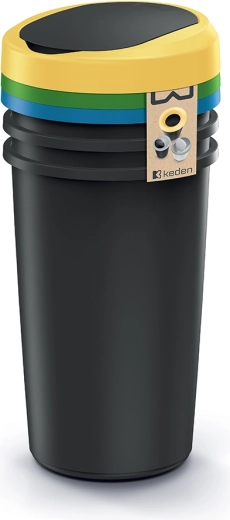 Set koševa za otpad Compacta R s preklopnim poklopcem 3×25 l