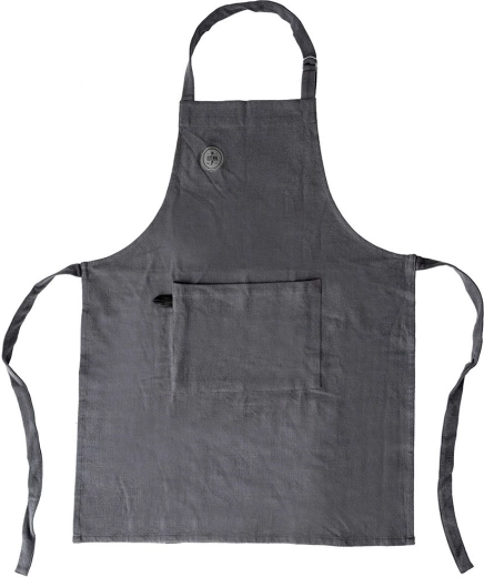 Pamučna kuhinjska pregača s podesivim vezanjem i džepom