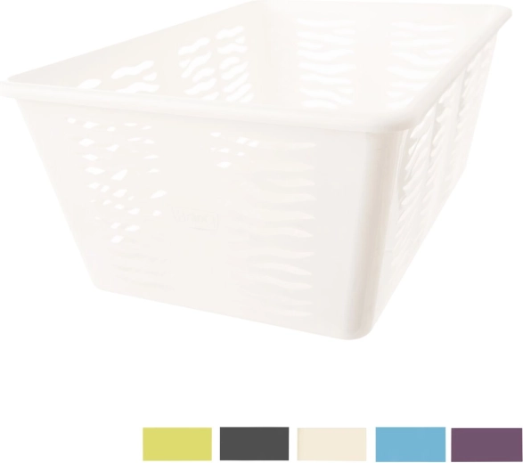Plastična košarica za pohranu Zebra 36,4 × 25 × 14,5 cm (miješane boje)
