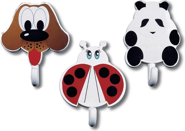 Samoljepljive dječje kukice – mix životinjskih motiva, 2 kom