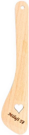 Drvena lopatica TORO 30 cm s motivom Volim te