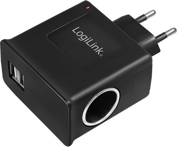 Mrežni adapter LOGILINK s USB priključkom i utičnicom za auto-upaljač 12 V
