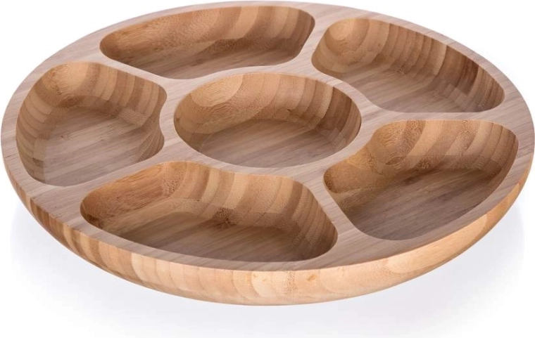 Podijeljeni bambusov tanjur BRILLANTE Bambus 31,5 x 4 cm