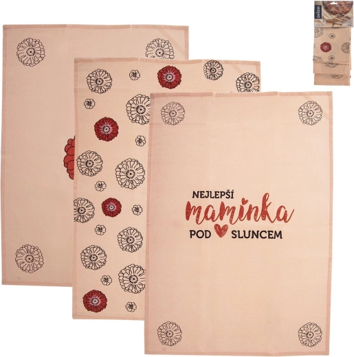 Kuhinjske pamučne krpe „Najbolja mama“ (3 kom)