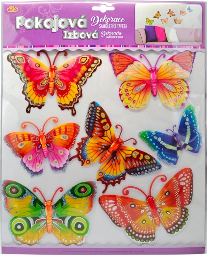 Zidne naljepnice s 3D efektom leptira, set 12 kom
