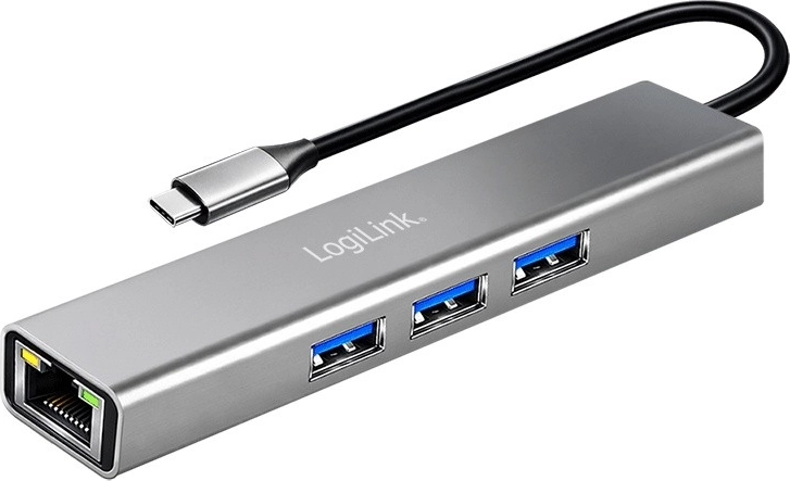 LogiLink USB-C čvorište 3× USB‑A i RJ45 Gigabit Ethernet