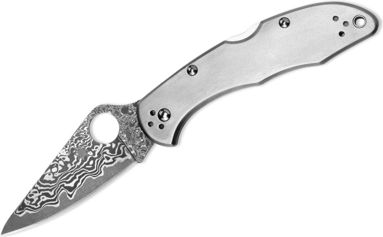 Džepni nož Spyderco Delica 4 Titanium Damascus 7,4 cm