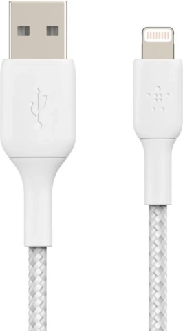 Pleteni kabel USB‑A na Lightning 1 m bijeli