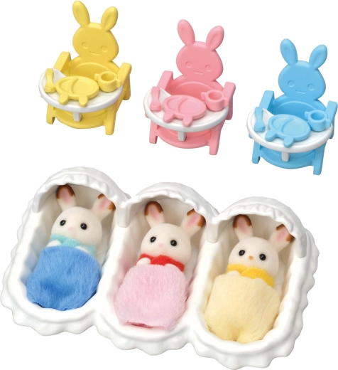 Sylvanian Families set za njegu trojki čokoladnih zečića