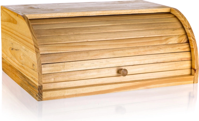 Drvena kutija za kruh od borovine 40 × 27,5 × 16,5 cm, svijetla