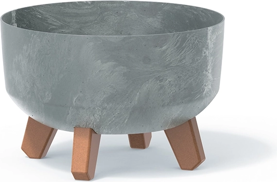 Žardinijera Gracia Low betonski efekt 23,5 cm siva