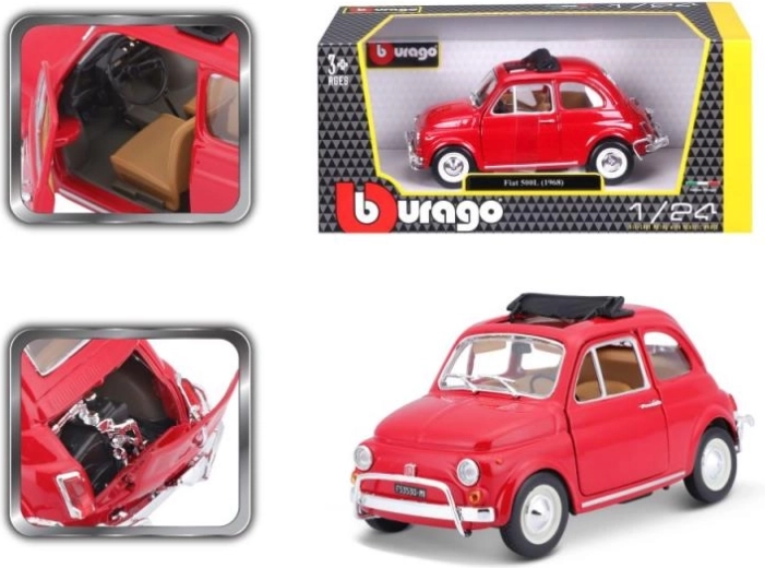 Bburago 1:24 Fiat 500L (1968) Crveni
