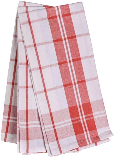 Kuhinjske krpe Classic 50 × 70 cm, 100% pamuk, crveno-bijele (set 3 kom)