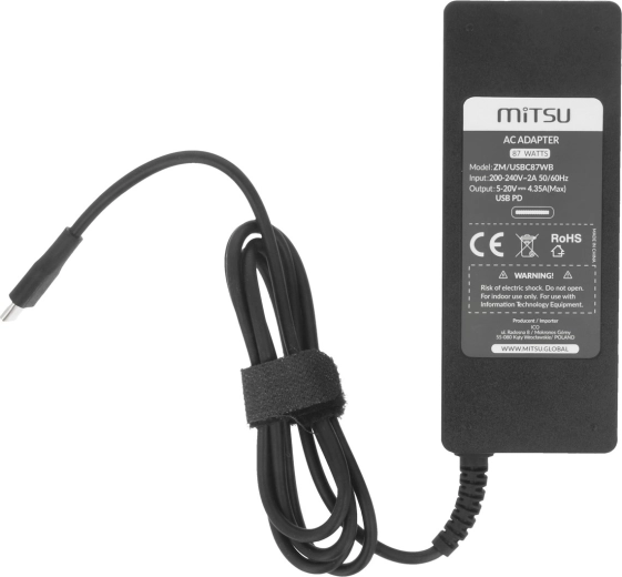 USB‑C Power Delivery do 87 W