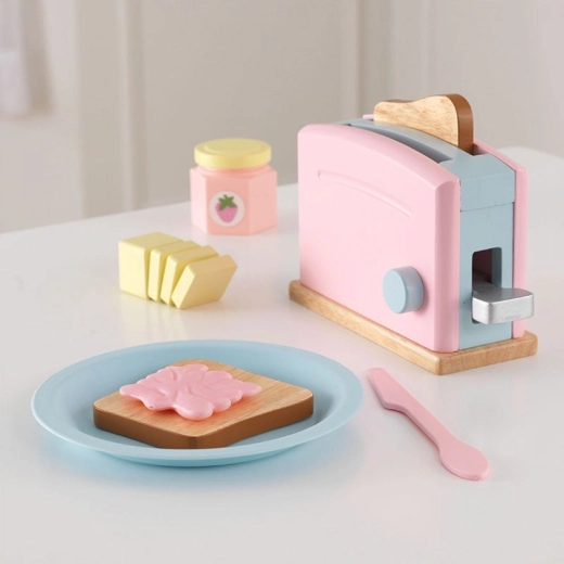 KidKraft espresso set za tost u pastelnim bojama