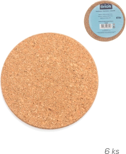 Podmetači od pluta za čaše i šalice 9,5 cm, 6 kom