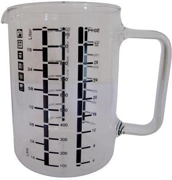 Visoka kuhinjska mjerna posuda od vatrostalnog stakla 1 l